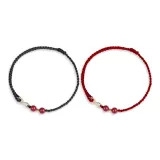 Удачи Бесконечность Рука веревка [Вино Красный + Черный]