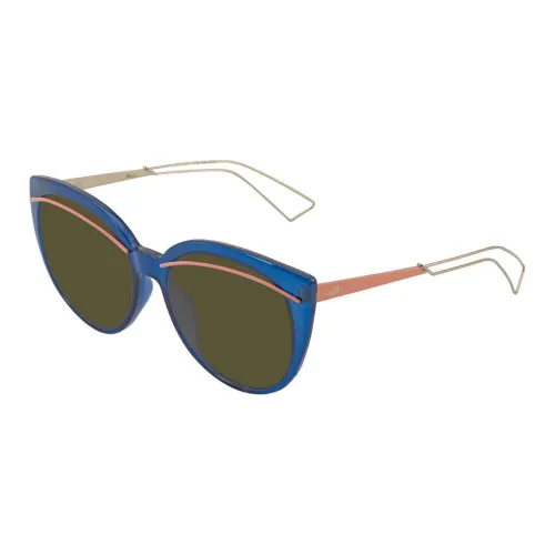 DIOR Пластик Кошачий глаз Солнцезащитные очки Унисекс Синий