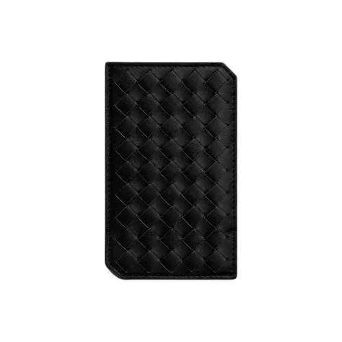 Bottega Veneta Держатель для карт из коровьей кожи Мужской Черный