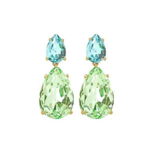 Roxanne Assoulin Латунь Стекло Серьги Женские Зеленый