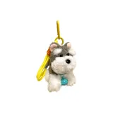 Синий колокольчик, снежинка, шнауцер, подвеска (с желтой подвесной веревкой)