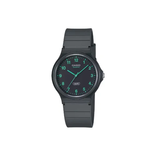 CASIO Кварцевый механизм Смольный ремешок Часы унисекс Черный циферблат