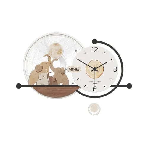 Meishida Sweeping Seconds Movement Унисекс Настенные часы Бежевый