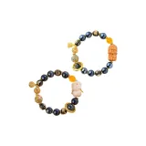 Стекло Желтый Бог Богатства/Браслет с бусинами Тара [1 пара]