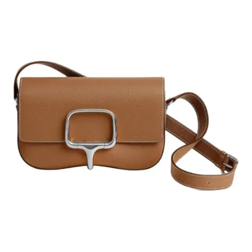 HERMES Della Cavalleria Эпсомская кожа Сумка через плечо Сумка на плечо Женская 37 Золотисто-коричневый