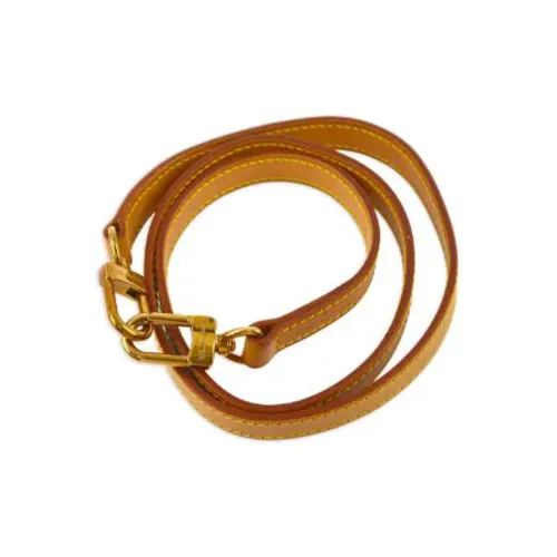 LOUIS VUITTON Золото с покрытием кожа плечевые ремни женский коричневый