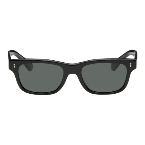Oliver Peoples Ацетат Прямоугольные Солнцезащитные очки Мужские Черные