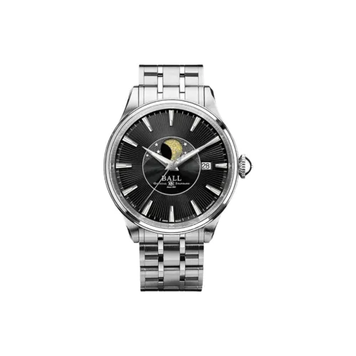 Шар Railroad Official Collection Автоматический Механический Механизм Мужские Часы Часы 40 мм Черный Циферблат