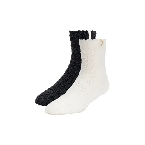 Skechers 2 шт Белый+Черный Женские MID Носки до икры
