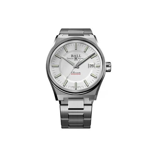 Шар Автоматический Механический Механизм Мужские Часы Часы 40 мм Белый Циферблат Корпус из Нержавеющей Стали Ремешок из Нержавеющей Стали