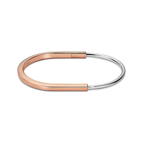 TIFFANY & CO. Узкий Браслет Розовое И Белое Золото 18 Карат Размер Мотива, Narrow