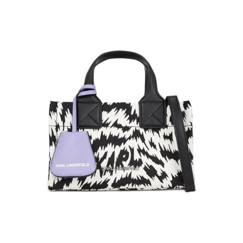 Karl Lagerfeld Полиамид Тоут Сумка Сумка для покупок Сумка через плечо Сумка на одно плечо Маленькая женская Черная и белая