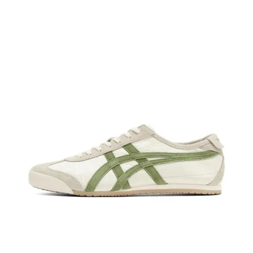 Onitsuka Tiger MEXICO 66 Slip-Resistant Abrasion-Resistant Breathable Low-Top Skateboard Shoes Unisex Beige Green -> Onitsuka Tiger MEXICO 66 Противоскользящие Износостойкие Дышащие Низкие Кроссовки для Скейтбординга Унисекс Бежево-Зеленые