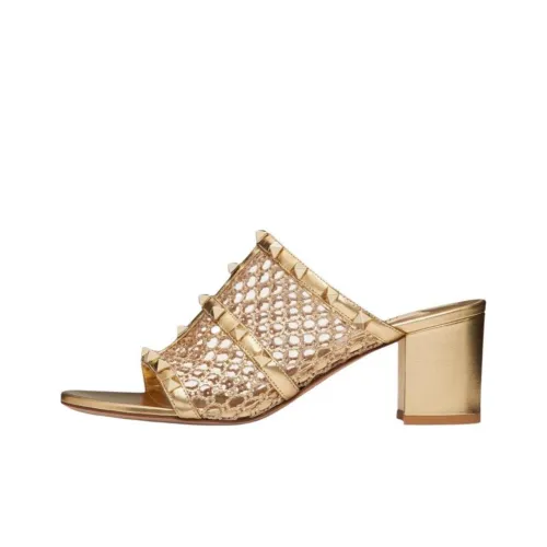 Valentino Rockstud Слипоны Женские Золотые