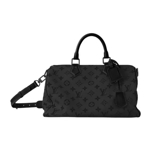 LOUIS VUITTON Speedy Кожаная отделка Pillow Bag Сумка через плечо Сумка для мужчин Черный