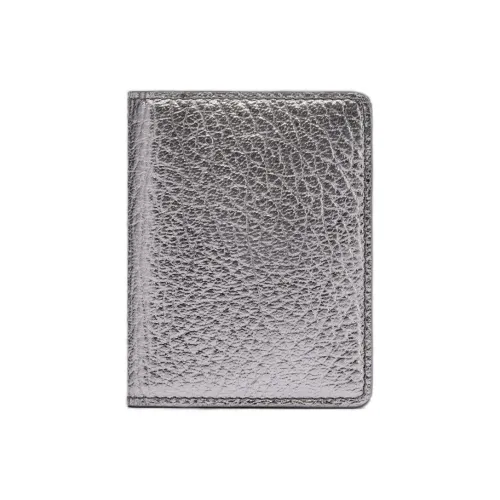 Maison Margiela GRAIN LEATHER Держатель для карт Женский Серебряный