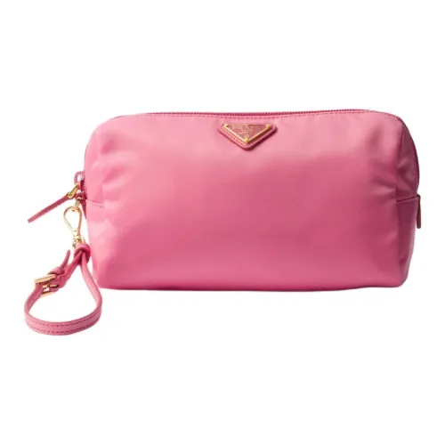 PRADA RE Нейлон Переработанный нейлон Клатч Стандартный Женский Бегония Розовый