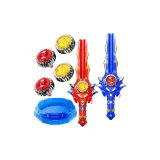 Набор "Мечи Богов Битвы" (Красный Пламя Меч + Полярный Меч + 4 Световых Гиро + Делюкс Диск Битвы)