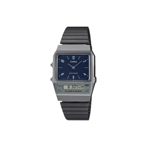 CASIO Кварцевый механизм металлический ремешок унисекс синий циферблат