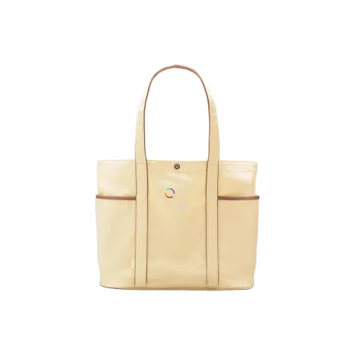 lululemon Хлопок Canvas Одно плечо Сумка Обычный Унисекс Вихрь Желтый с Испания Дуб