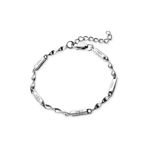 FOREVER MELODY Браслеты из титанового стального сплава Мужской Серебряный