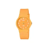 Циферблат часов оранжевого цвета