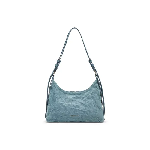 CHARLES KEITH Полиуретан Ткань Сумка через плечо Средняя Женская Джинсовый синий Темный джинсовый синий