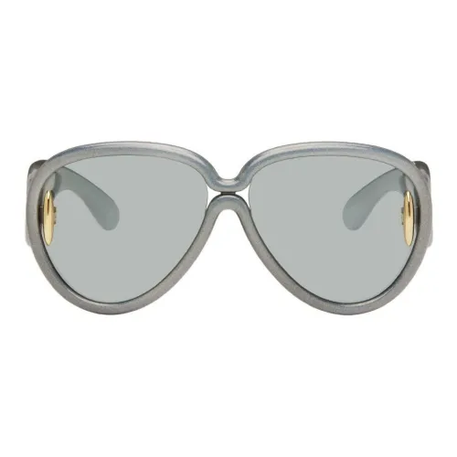 LOEWE Нейлон Нерегулярная форма Солнцезащитные очки Мужской Серебряный