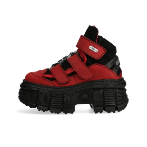 NEW ROCK Низкий топ Повседневная обувь Унисекс Черный Красный