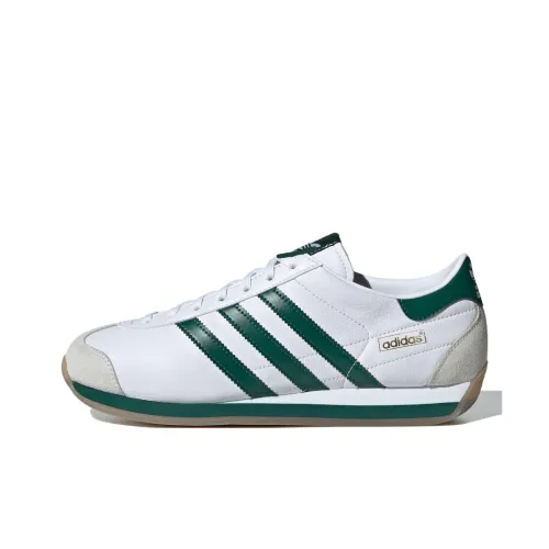 Adidas Originals COUNTRY JAPAN Slip-resistant Abrasion-resistant Low Top Casual Shoes Unisex White Green Adidas Originals COUNTRY JAPAN Противоскользящий Устойчивый к истиранию Низкий Топ Повседневная Обувь Унисекс Белый Зеленый