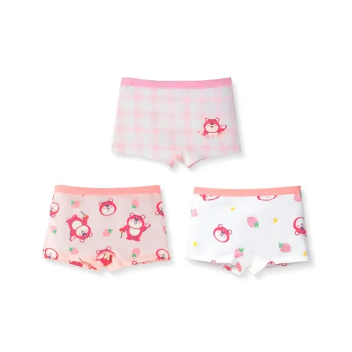 Дисней 3 PIECES Набор Full Принт Розовый + Full Принт Белый + BIG Сетка Kids Трусы