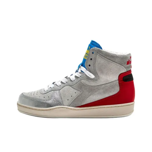 Diadora Heritage Скейтборд Кроссовки High Топ Серебристо-Серый Унисекс