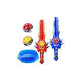 Набор "Мечи Богов Битвы" (Красный Пламя Меч + Полярный Меч + 2 Сияющих Гиро + Делюкс Диск Битвы)