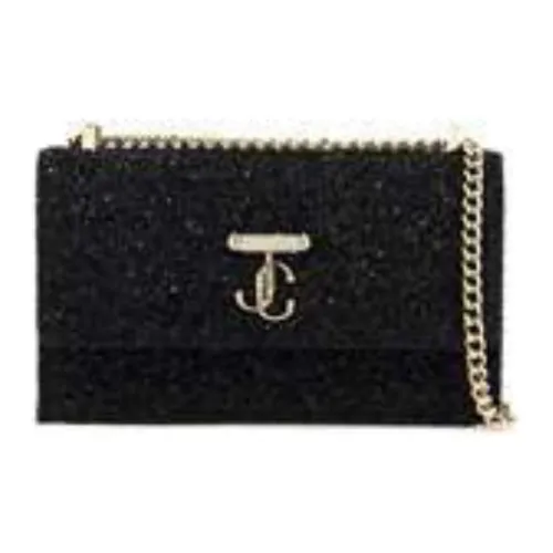 Jimmy Choo Ткань Латунь Свинец Стекло Сумка через плечо Сумка на плечо Мини Женская Черная
