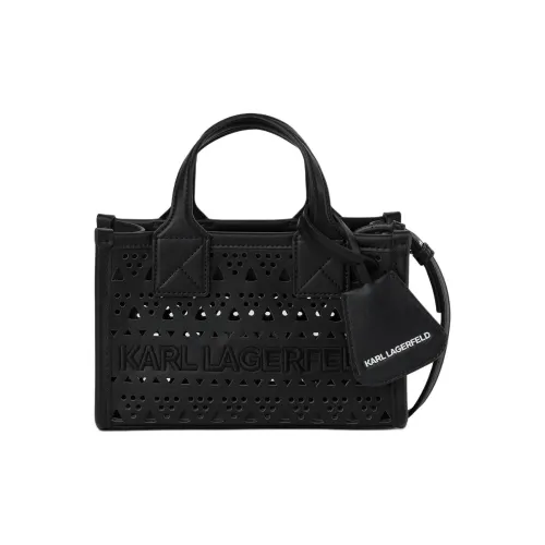 Karl Lagerfeld Полиуретан Тоут Сумка Сумка для покупок Сумка через плечо Сумка Маленькая Женская Черная