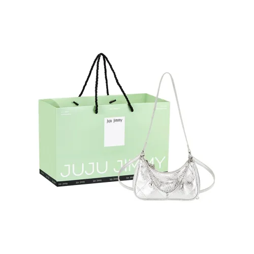 Juju Jimmy ПУ (полиуретан) Сумка через плечо Стандартная Women's Silver Dazzling Color Black