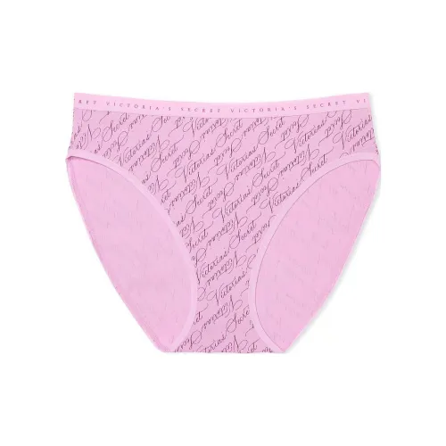 Victoria's Secret Эластичный хлопок Высокая нога Трусики V S L S Нижнее белье Женское 1 упаковка Розовый