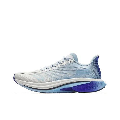 ANTA Running Collection Slip-resistant Abrasion-resistant Low Top Casual Running Shoes Men's White Blue