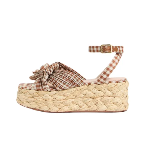 Loeffler Randall GINGHAM One Ремешок Сандалии 7 см Женские Бежевые