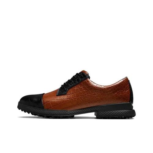 PGM Golf Shoes Low Top Black Brown Men's