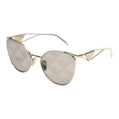 PRADA Сплав Кошачий глаз Солнцезащитные очки Женские Светло-золотой