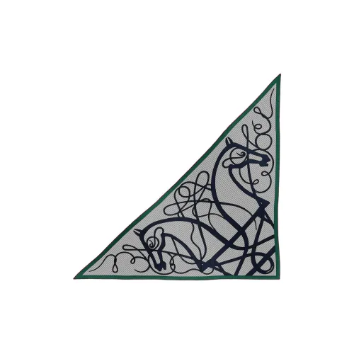 HERMES Кашемир Вязаные Шарфы Унисекс Морской Синий Вельветовый Серый Hermès Красный