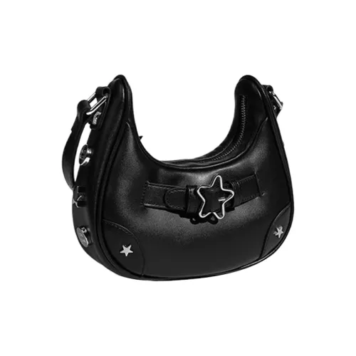 CARTELO ПУ (полиуретан) Портативная сумка-багет сумка через плечо женская черная