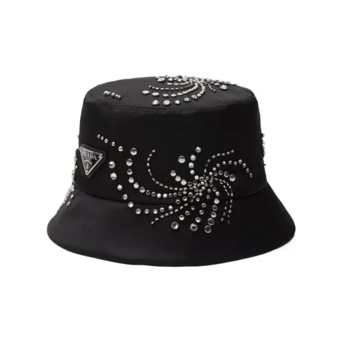 PRADA Переработанный нейлон Шляпы ведра Женские Черный