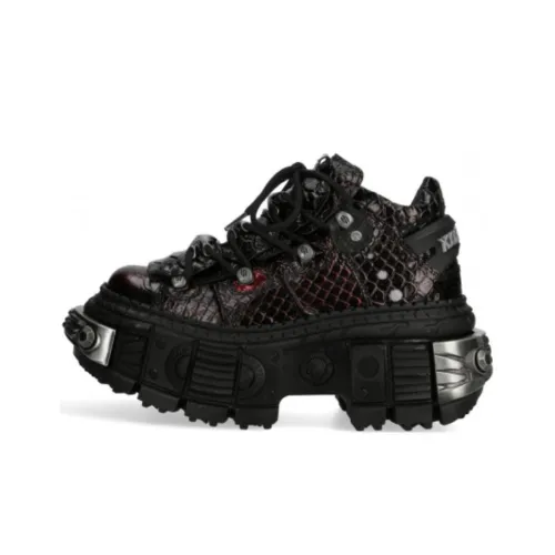 NEW ROCK Устойчивый к истиранию противоскользящий низкий топ с подошвой унисекс черный