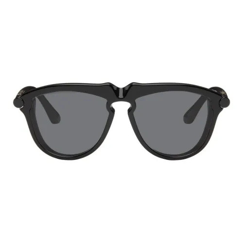 Burberry Ацетат OVAL SUNGLASSES Унисекс Черный