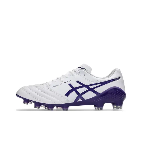 Asics DS LIGHT X FLY 5 Искусственный шип натуральная трава футбольные бутсы мужской белый фиолетовый