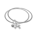 Лента Колокольчик Двойное Кольцо Браслет - 56 мм