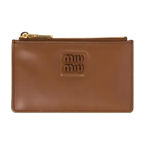 MIU MIU Кожа Конверт Сумка Кошелек Стандартный Женский Коричневый