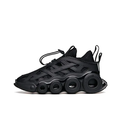 ANTA Star Stream Амортизация Противоскользящий Устойчивый к истиранию Низкий верх Беговые кроссовки Мужские Черные